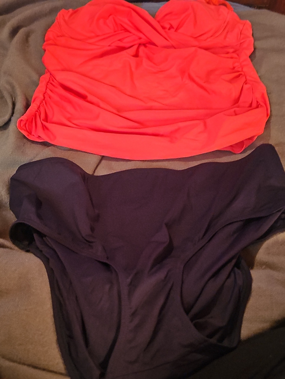 Catalina Pink and Navy Blue Tankini Set